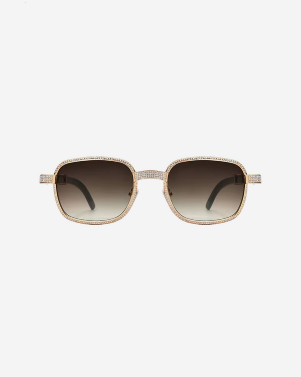 BOSSI SQUARE JEWEL ENCRUSTED GRADIENT SUNGLASSES