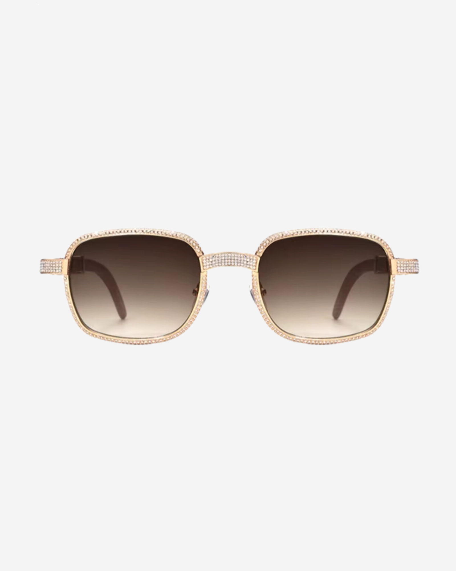 BOSSI SQUARE JEWEL ENCRUSTED GRADIENT SUNGLASSES